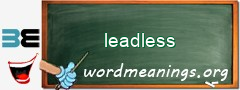 WordMeaning blackboard for leadless